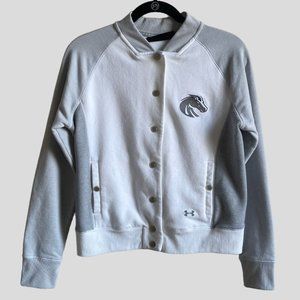 Under Armour Jacket Boise State Broncos White & Gray Loose Fit ColdGear Womens S